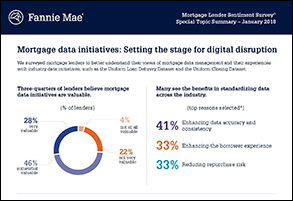 Mortgage data initiatives: Setting the stage for digital disruption 1.24.18