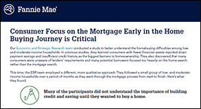 Consumer Focus on the Mortgage Early in the Home Buying Journey 5.24.18