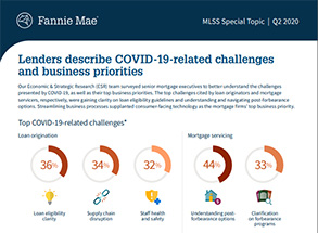 Lenders describe COVID-19 related challenges and business priorities