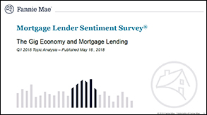 Special Topic Summary on the Gig Economy and Mortgage Lending 5.16.18